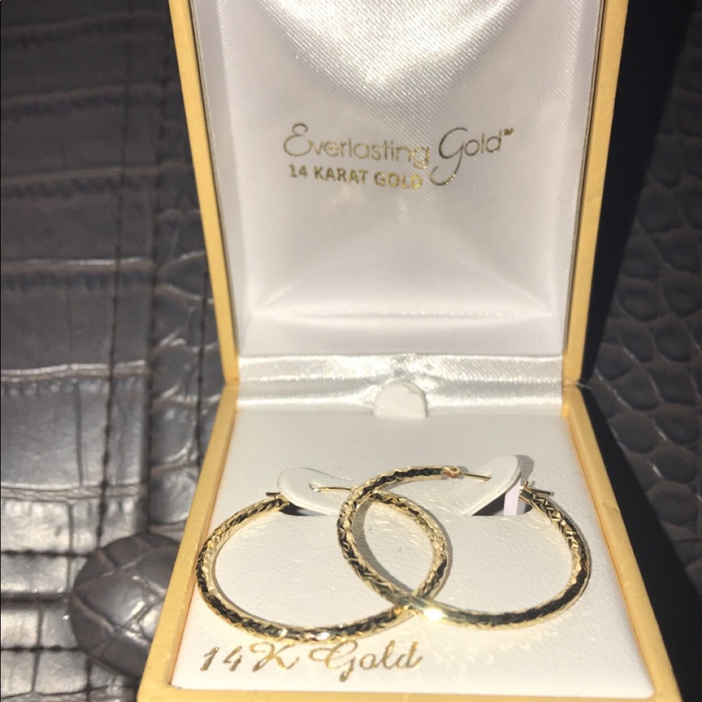 14K Gold Hoop Earrings